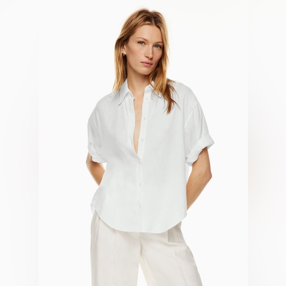 Aritzia Tops - ARITZIA Babaton - Hepburn shirt | Crisp White Button-Down Shirt